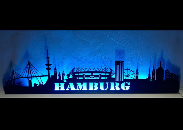 HAMBURG Wandskyline Sonderedition  , Farbe schwarz
