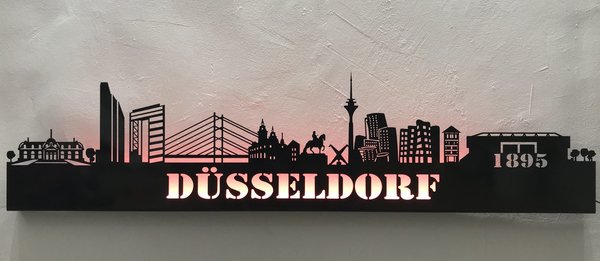 Düsseldorf Wandskyline Farbe schwarz