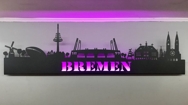 Bremen Wandskyline ,Farbe schwarz